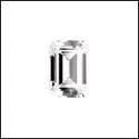 0.75 Ct Emerald Step Cubic Zirconia CZ Loose stone