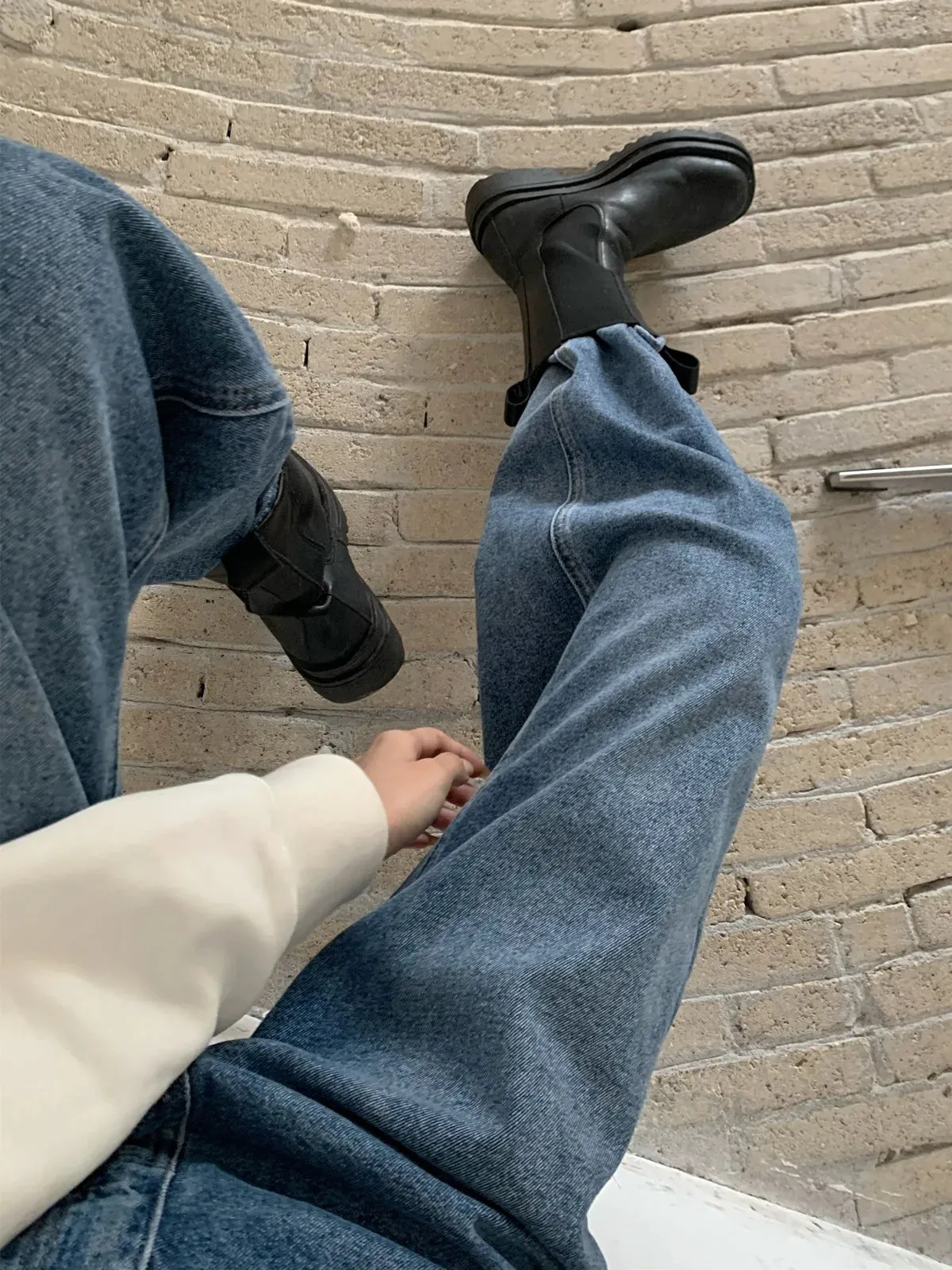2024 Streetwear Classic Full-Length Denim Pants for Women