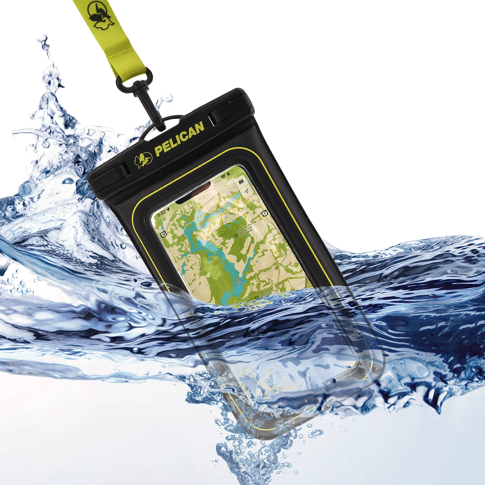 4 Pack Pelican Marine Waterproof Floating Pouch (Black / Yellow)