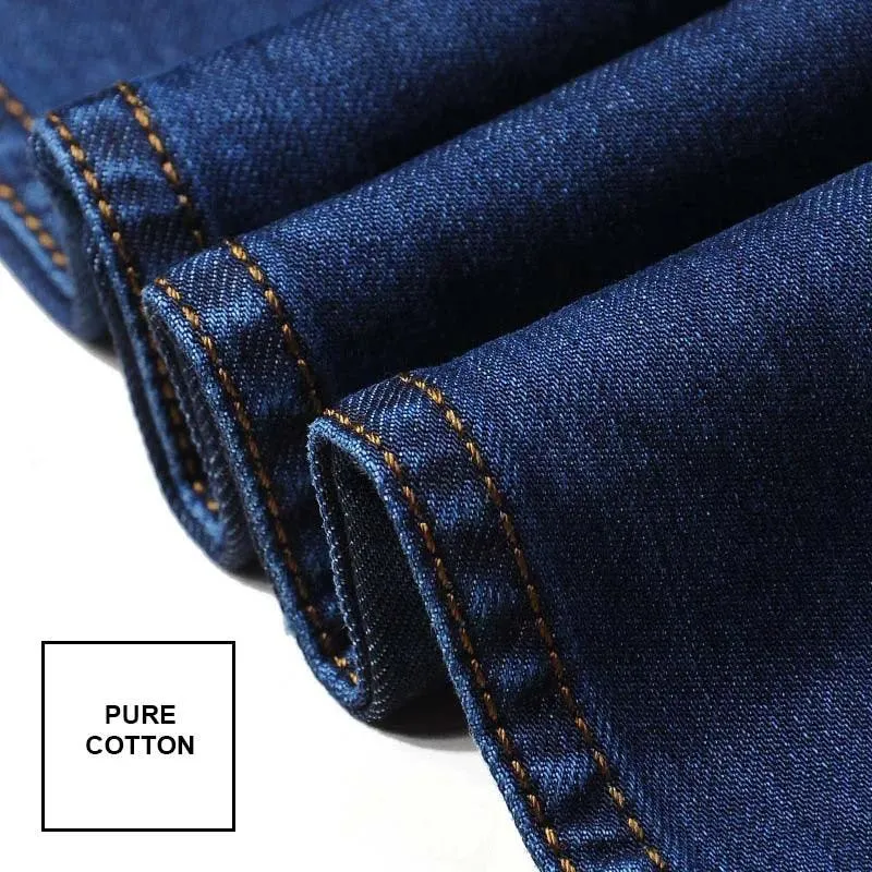 4 Season Mens Jeans Pants Straight Loose Baggy Harem Denim