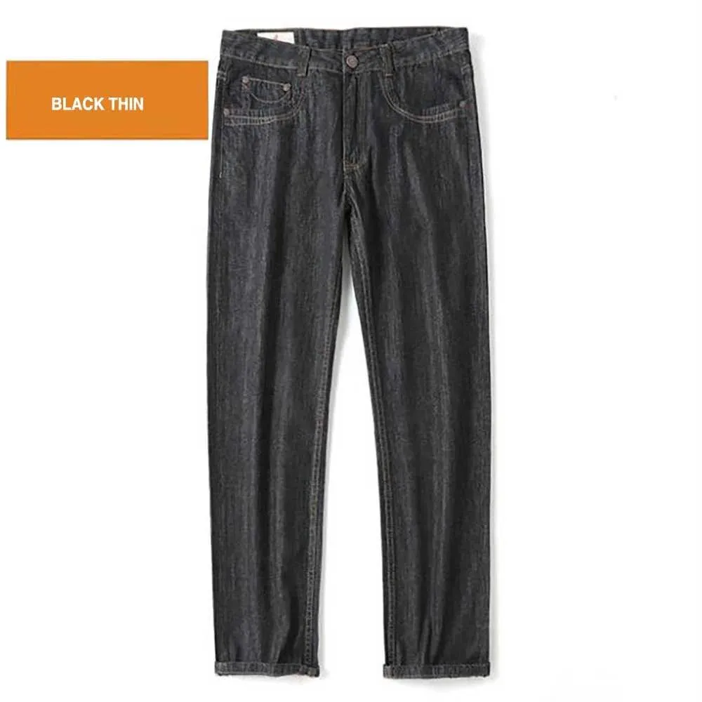 4 Season Mens Jeans Pants Straight Loose Baggy Harem Denim