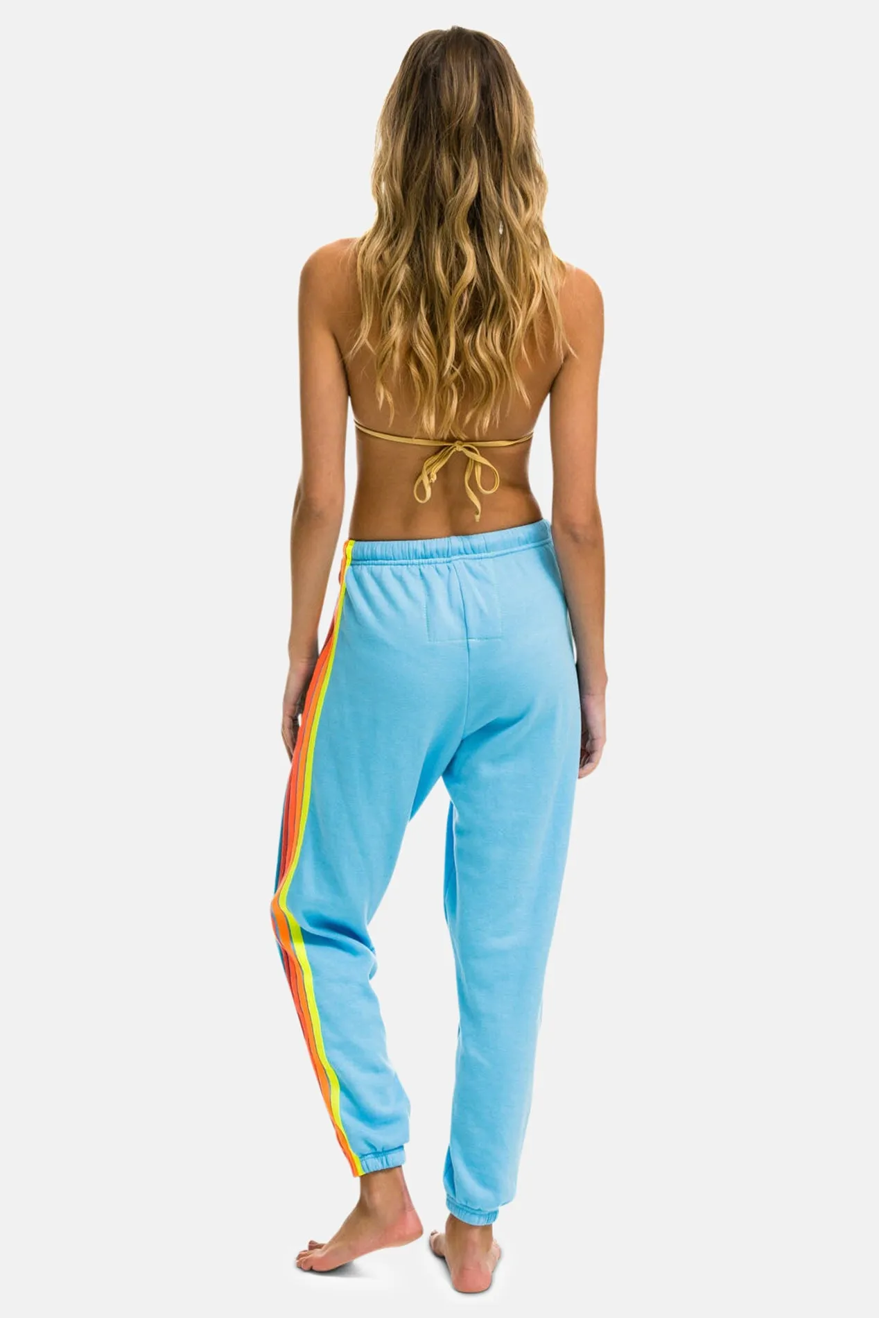 5 Stripe Sweatpants Sky/Neon Rainbow