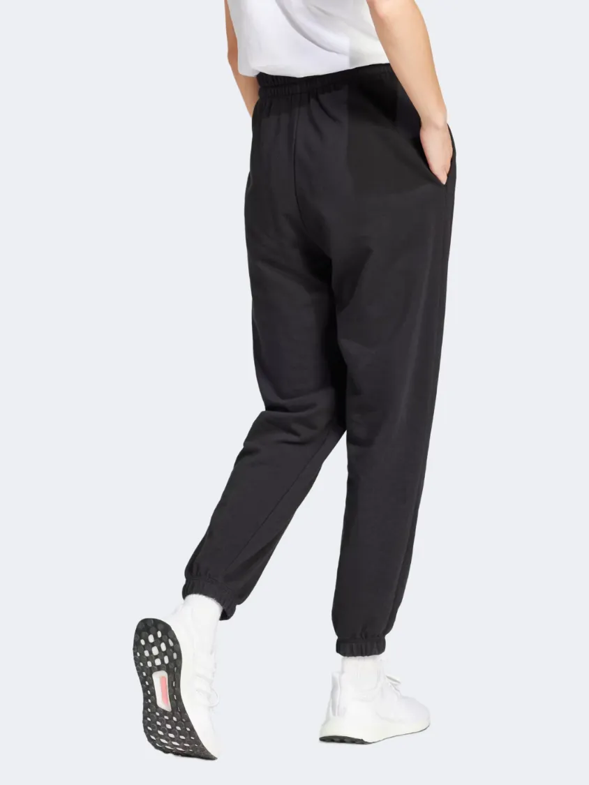 Adidas Essentials Small Logo French Terry Cuffed Women Sportswear Pant Black/White
