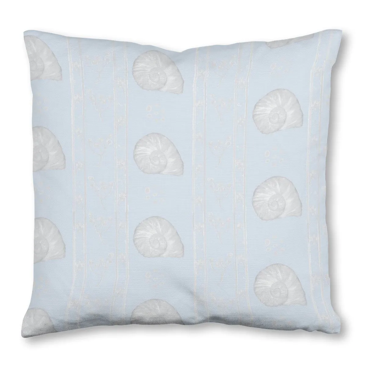 Audrey shell blue - Throw Pillow 16x16 BZI