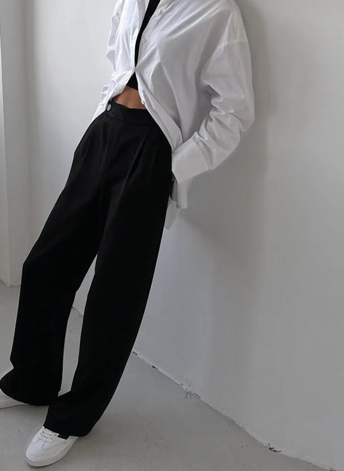 Autumn Fashion Casual High Waist Zipper Office Lady Suit Pants New Simple Acitvewear Streetwear Trousers Women