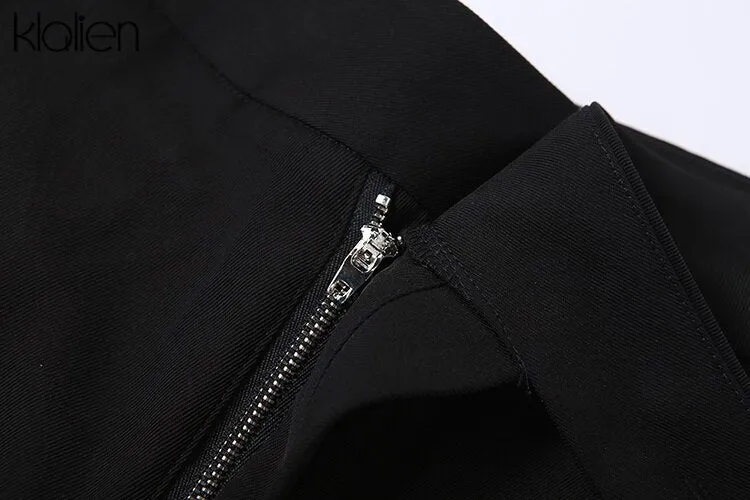 Autumn Fashion Casual High Waist Zipper Office Lady Suit Pants New Simple Acitvewear Streetwear Trousers Women