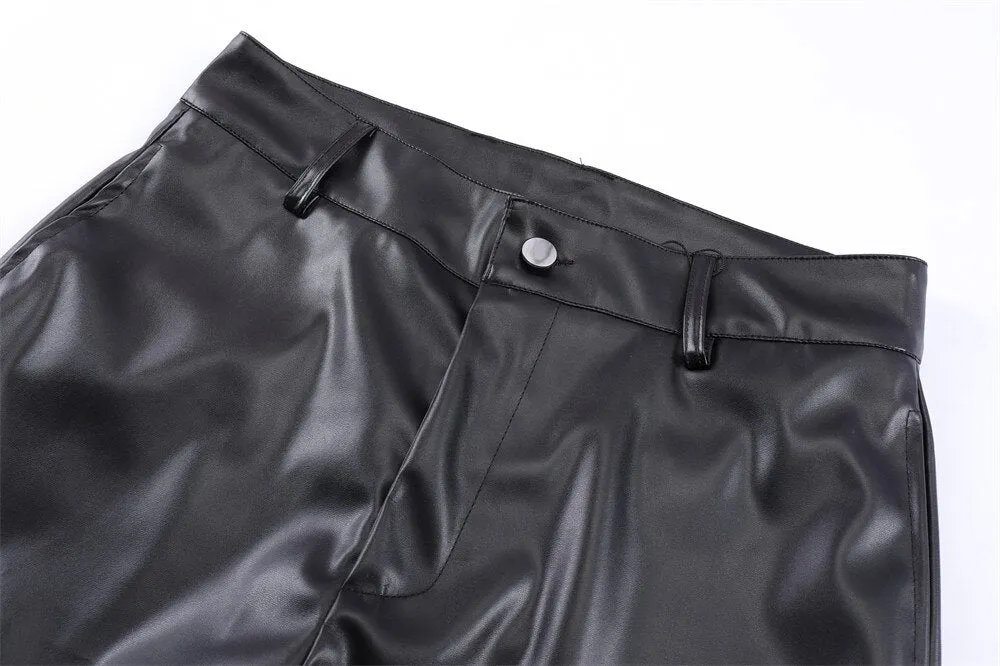 AV1 Black Leather Pants