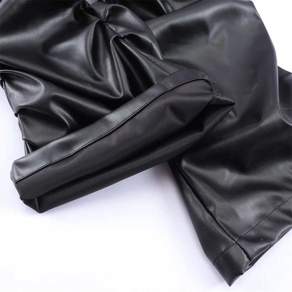 AV1 Black Leather Pants
