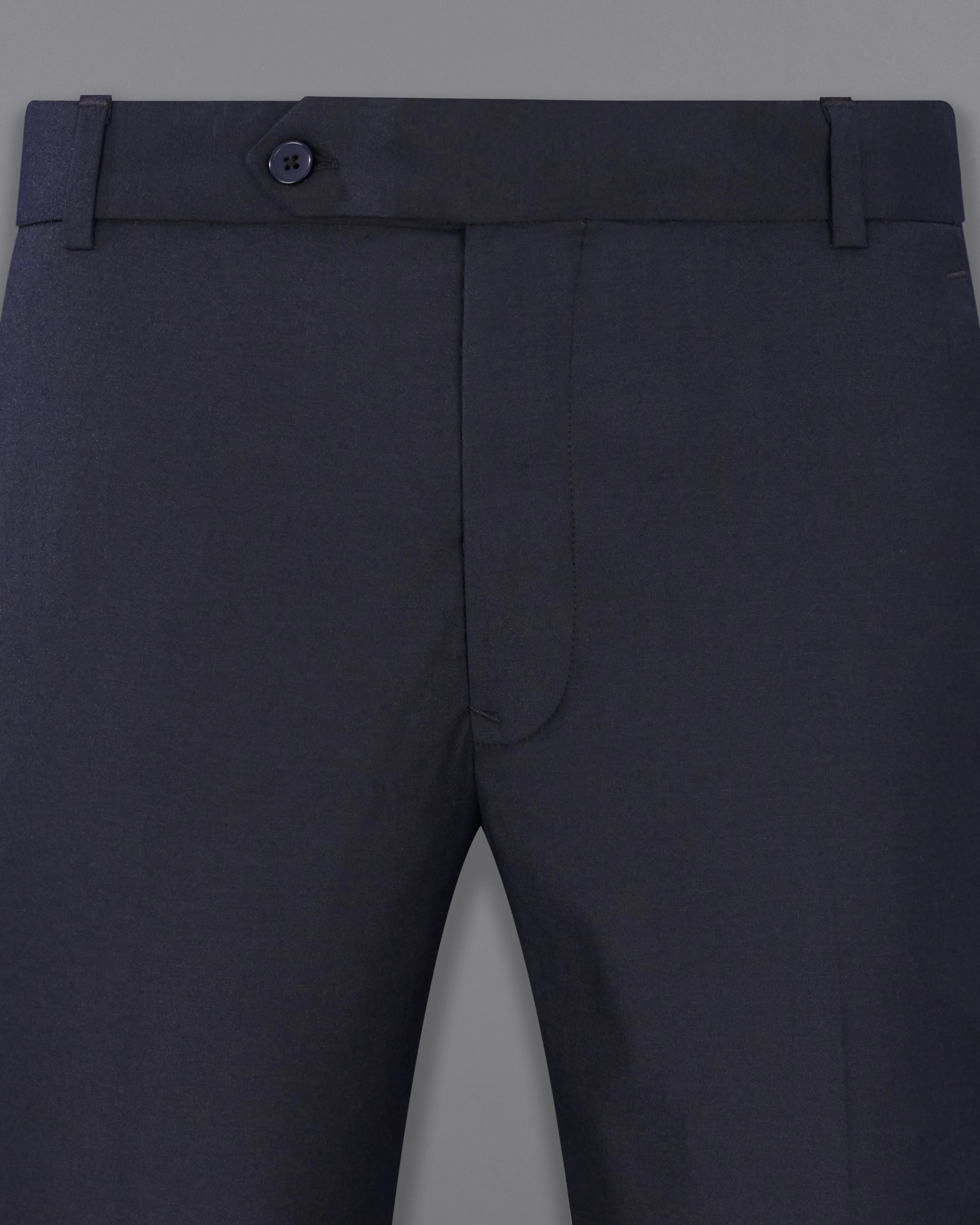 Baltic Sea Navy Blue Textured Pant
