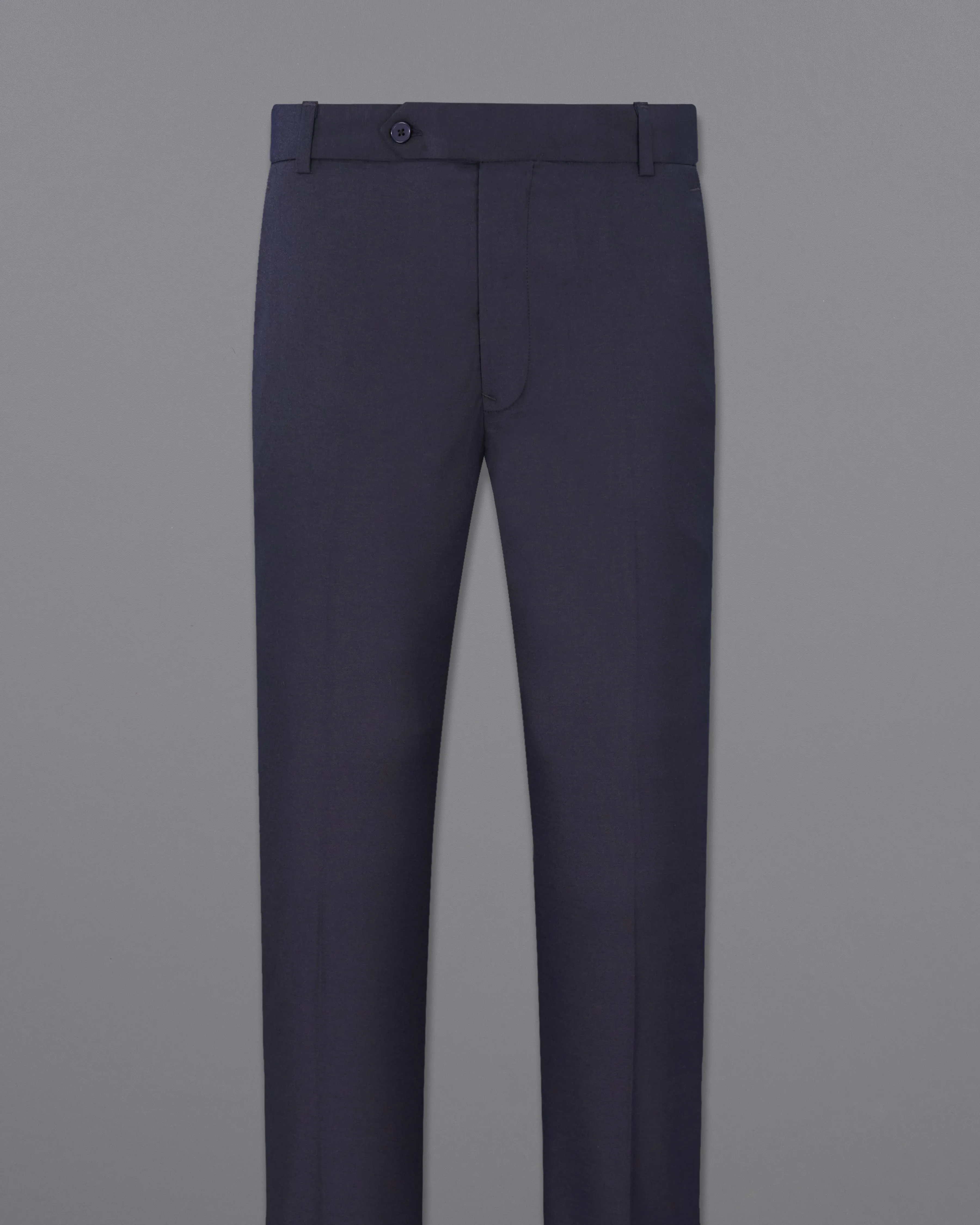 Baltic Sea Navy Blue Textured Pant