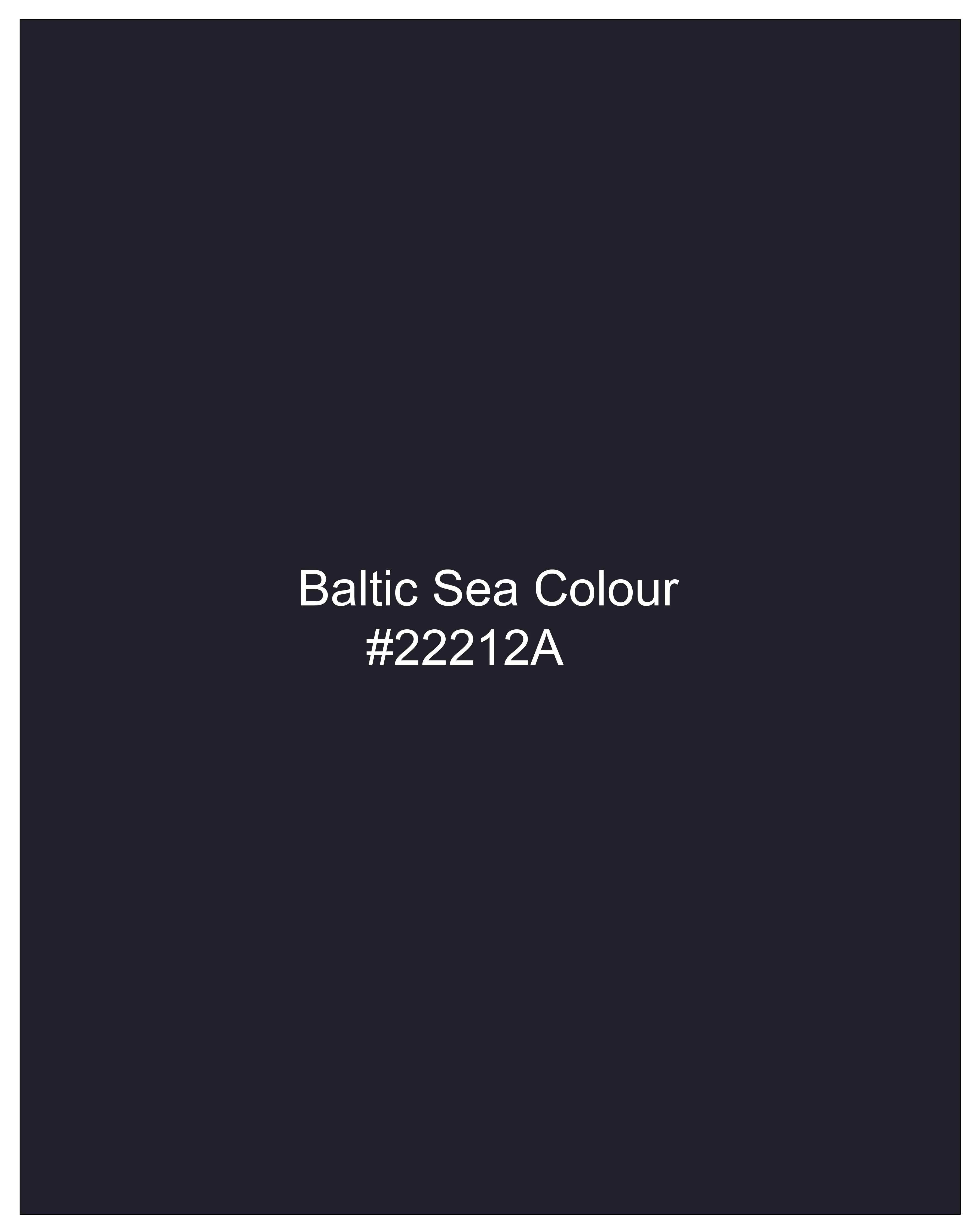 Baltic Sea Navy Blue Textured Pant