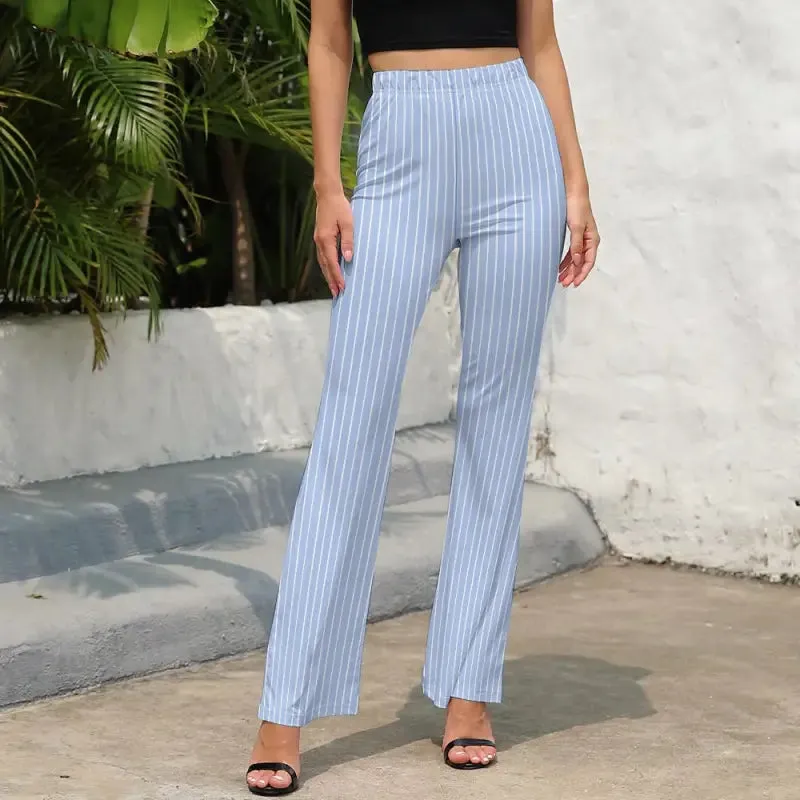Become a Vertical Stripe Visionary in Blue Striped Pants