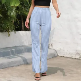 Become a Vertical Stripe Visionary in Blue Striped Pants