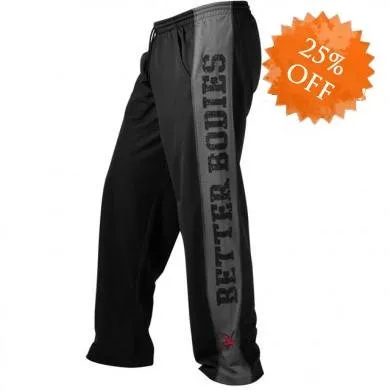 Better Bodies Mesh Gym Pants - Black-Grey