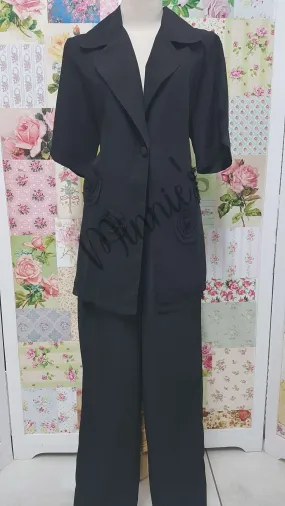 Black 2-Piece Pants Set BS0113