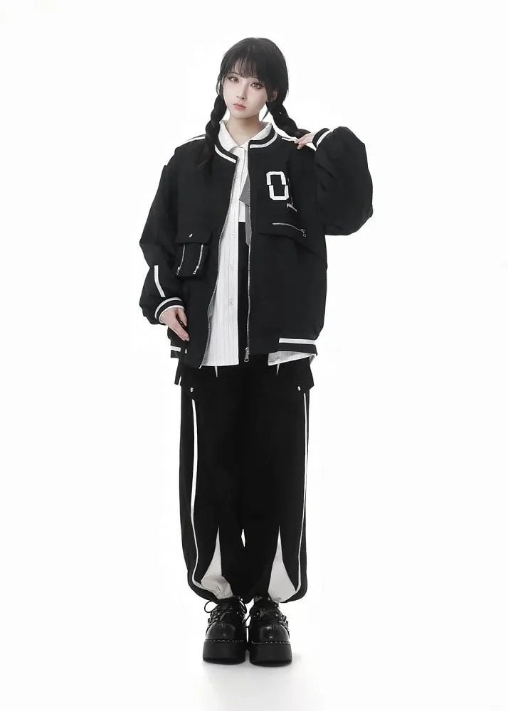Black Elastic Cuff Sweat Pants