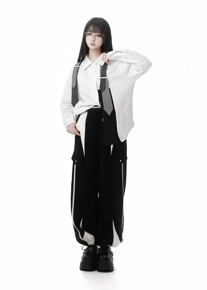 Black Elastic Cuff Sweat Pants