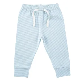 Blue Stripe Baby Pants, 0-6 Months