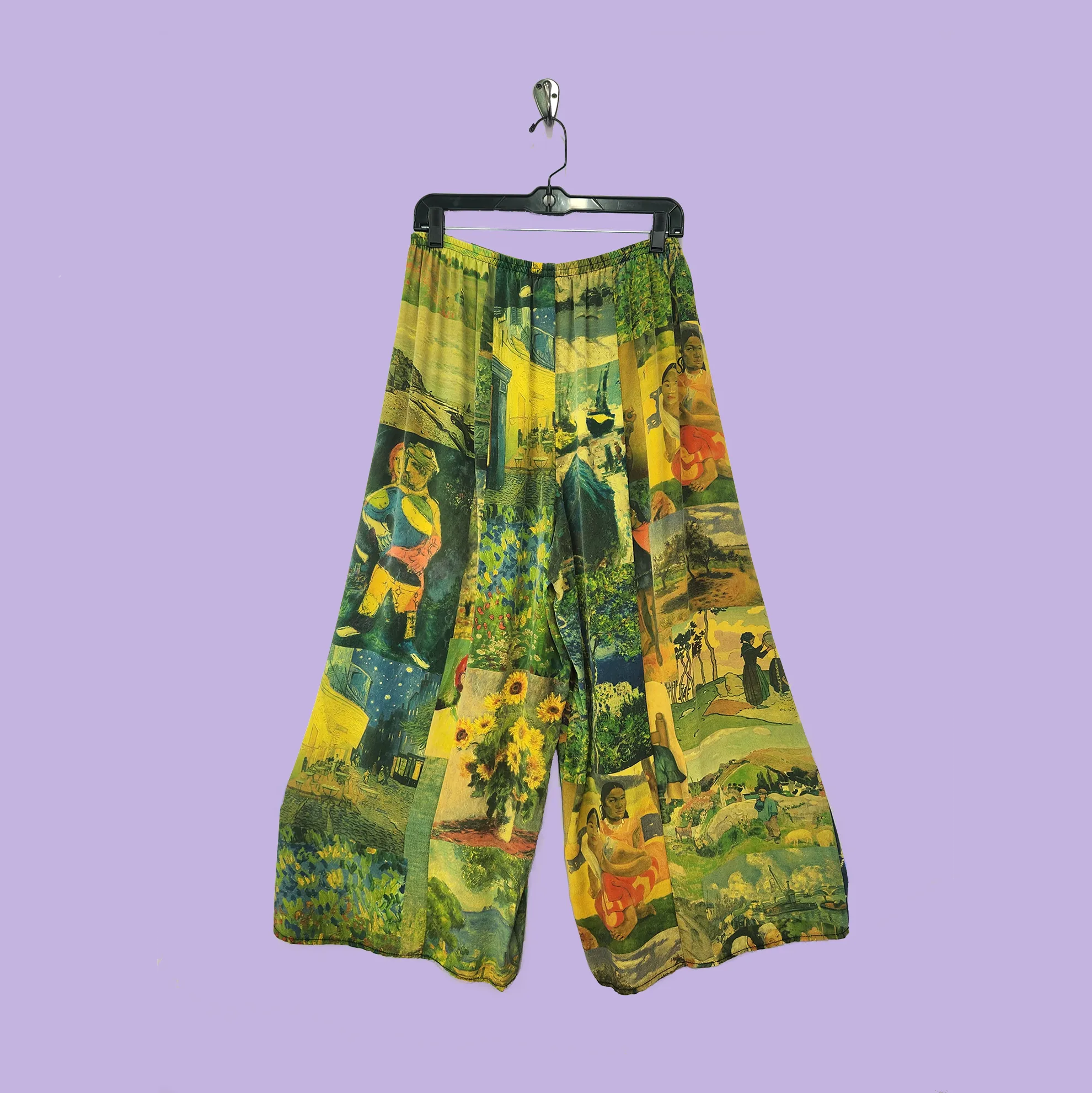 Boat Pants in Last Impression Gold Printed Silk