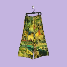 Boat Pants in Last Impression Gold Printed Silk