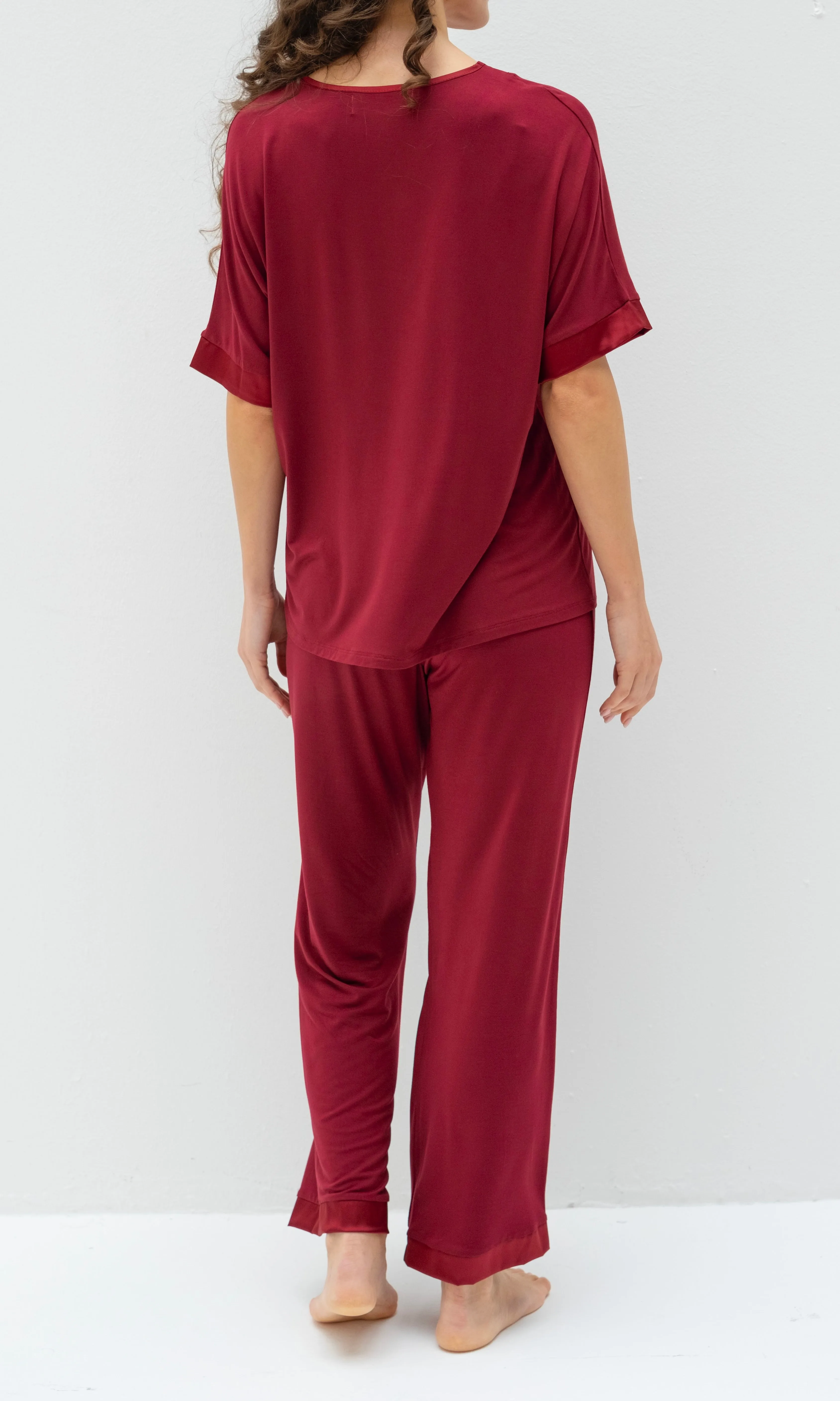 Breeze Pajama set in Burgundy