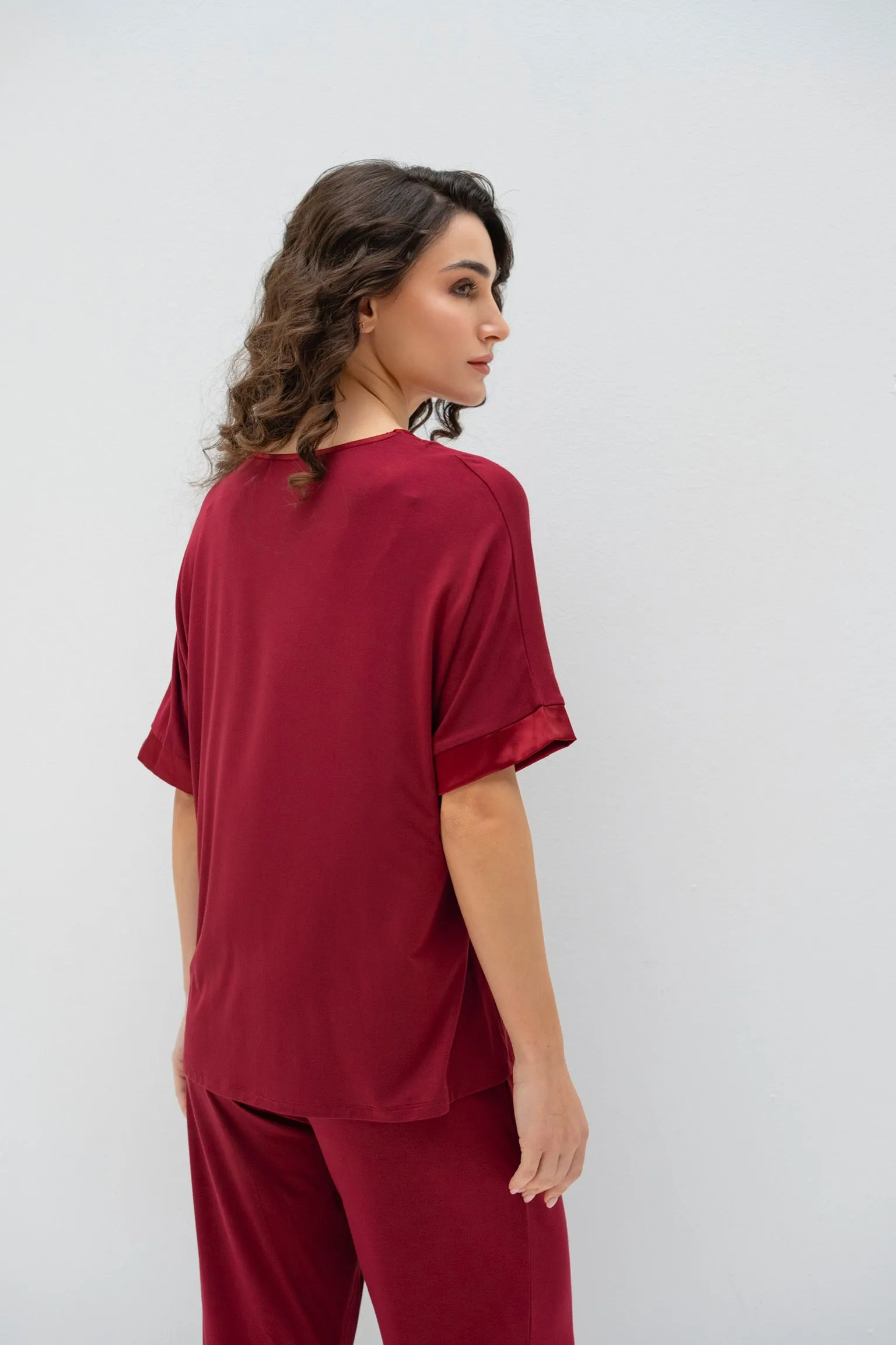 Breeze Pajama set in Burgundy