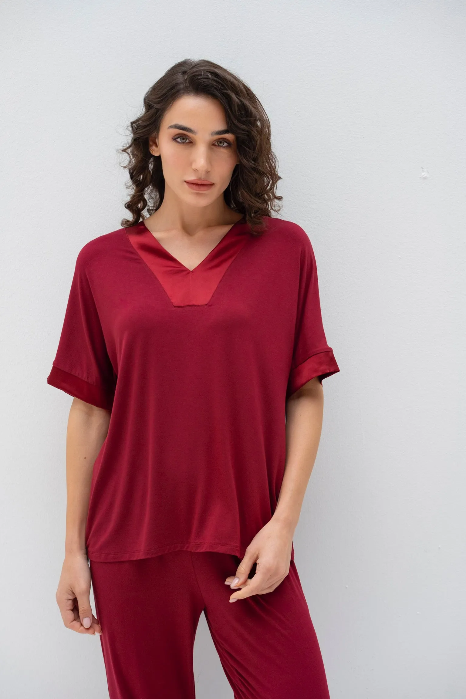 Breeze Pajama set in Burgundy