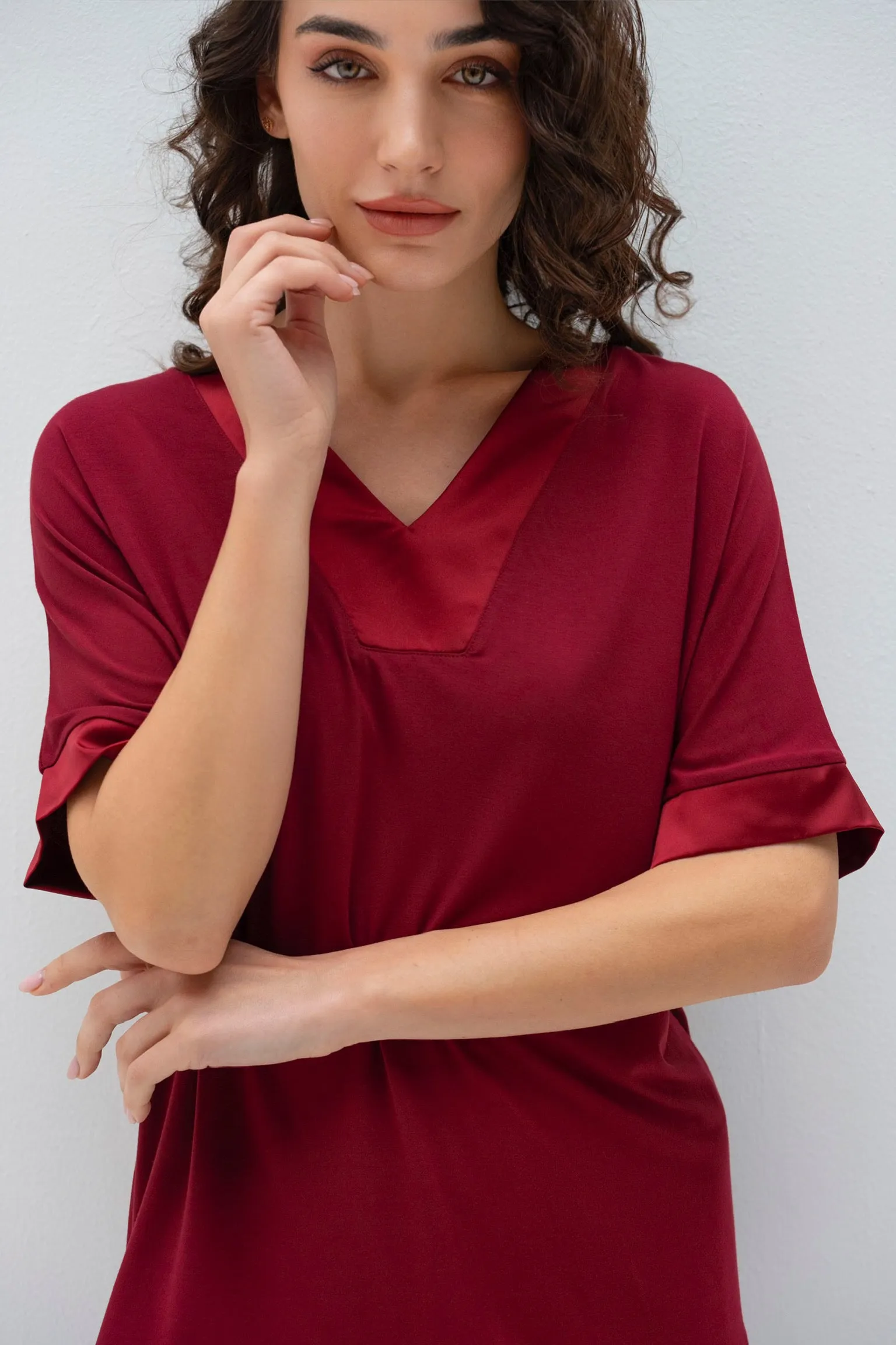 Breeze Pajama set in Burgundy