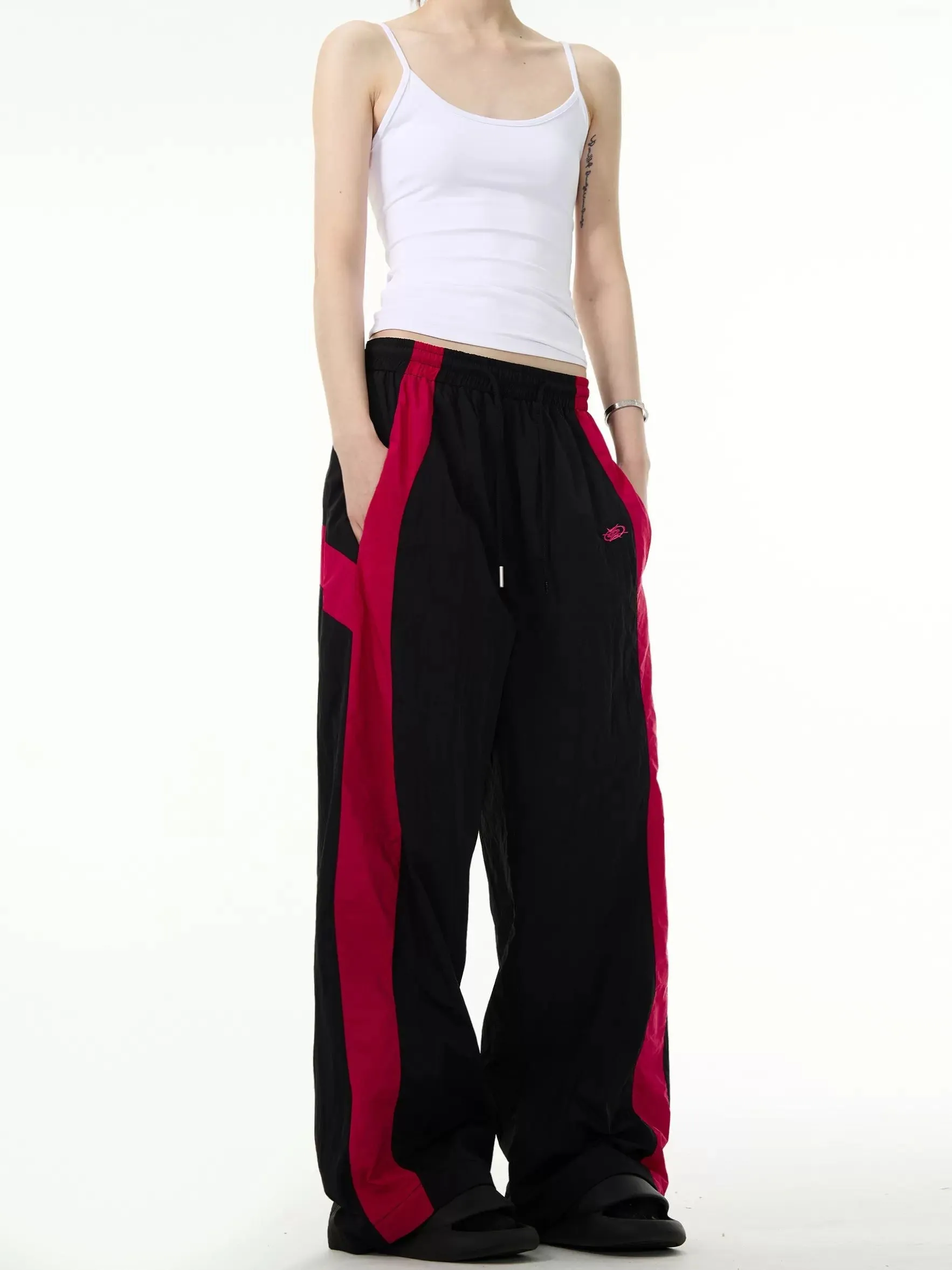 Contrast Bar Line Sweatpants