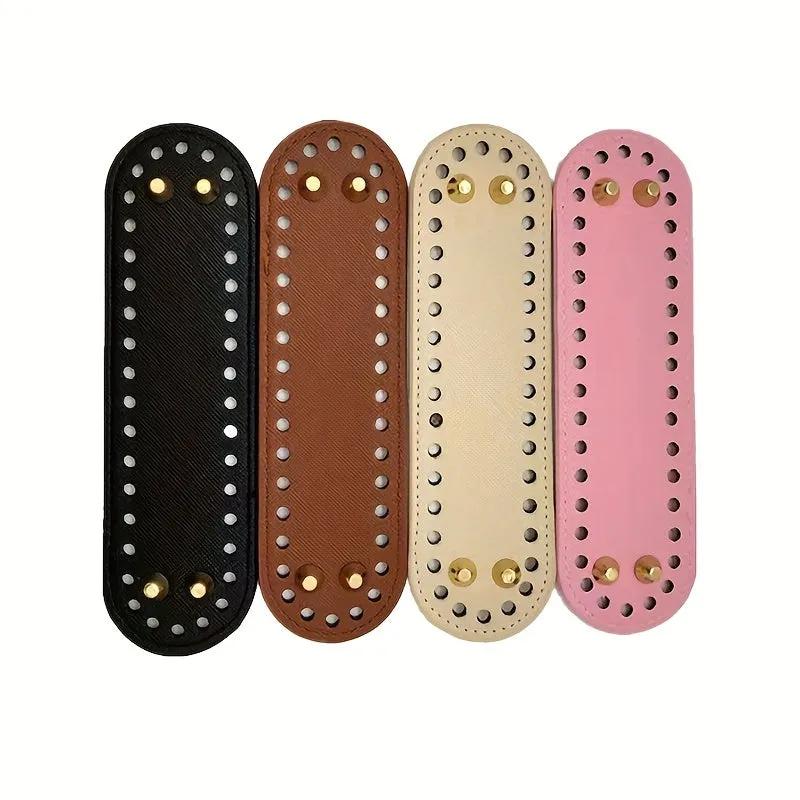 Creative Bag Bottom With Holes, Wear-Resistant PU Leather Handmade Bag Bottom For Girls Women, DIY Accessories