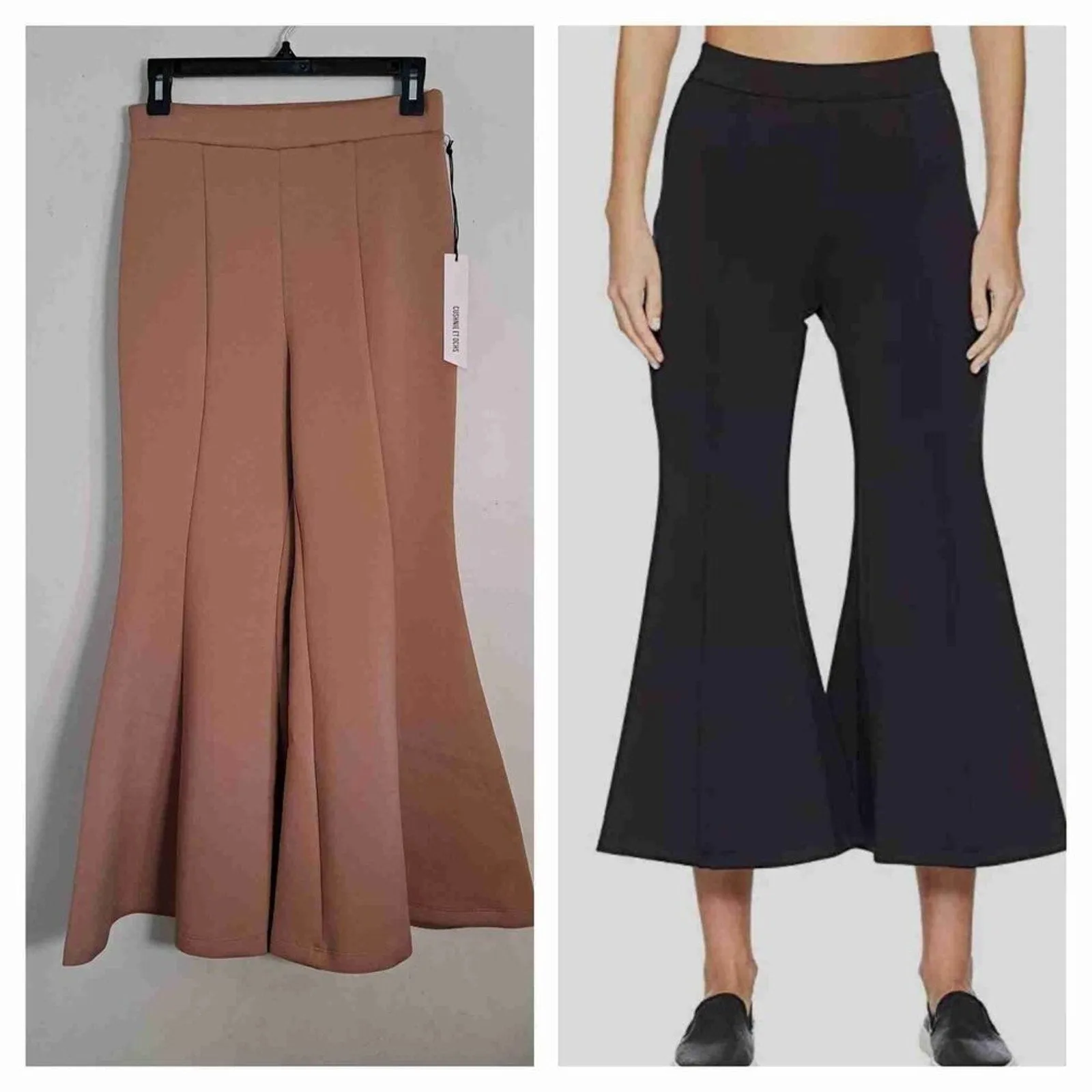 Cushnie Et Ochs High Waisted Cropped Neoprene Flare Pants