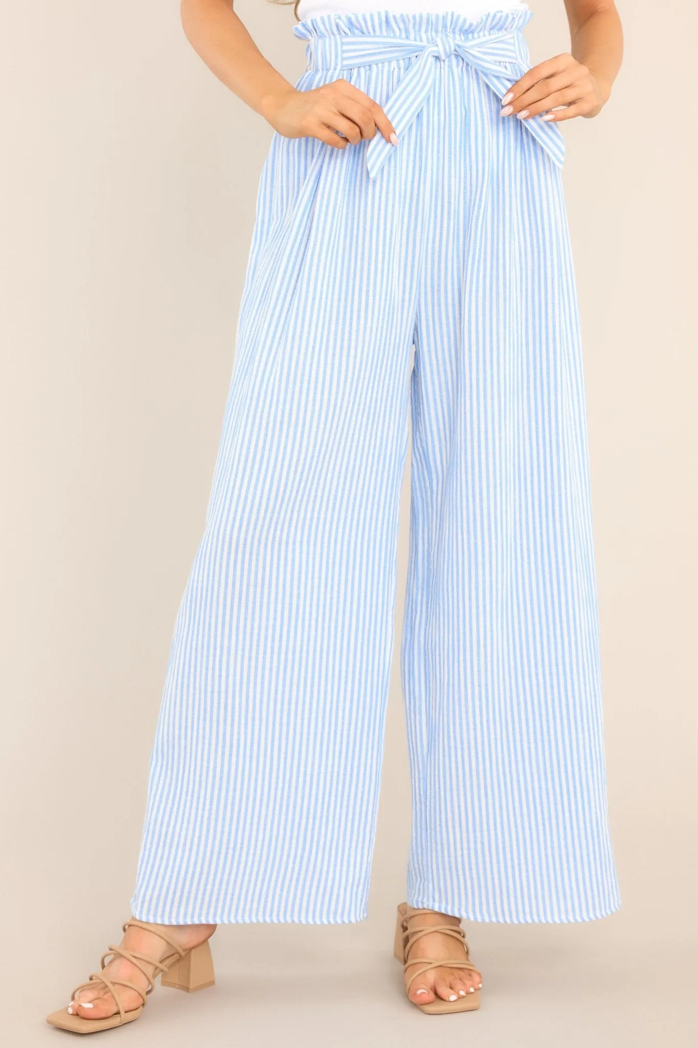 Don’t Call it a Comeback Blue & White Striped Pants
