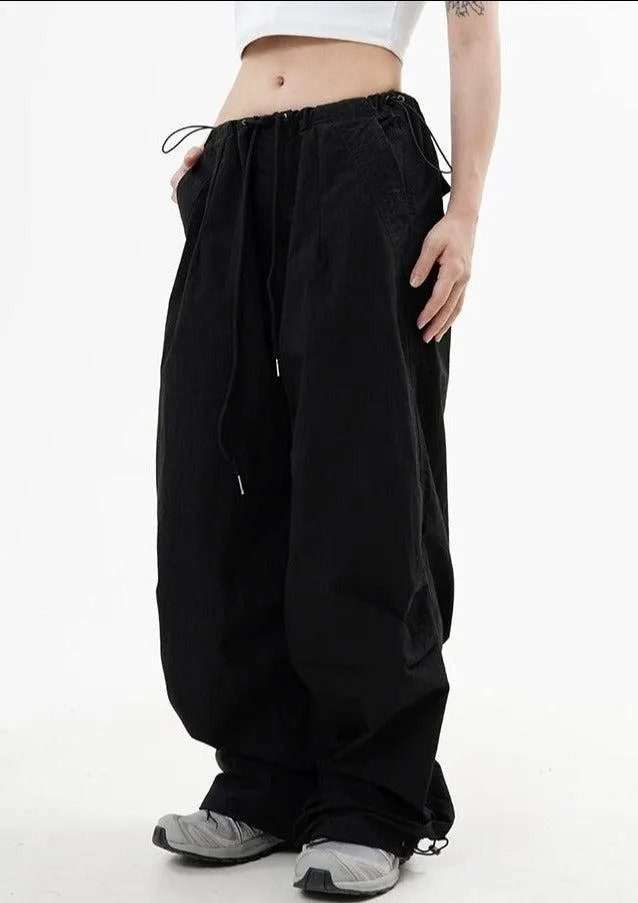 Drawstring Parachute Style Pants