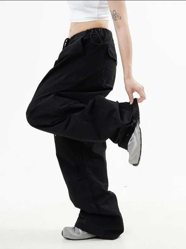 Drawstring Parachute Style Pants