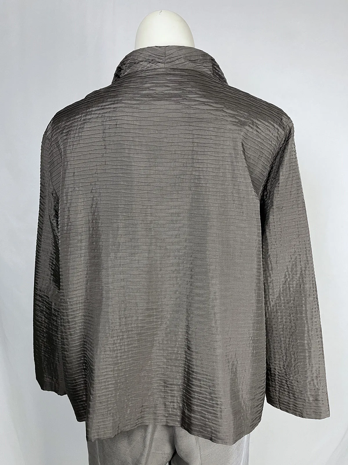 Eileen Fisher Size 1X (18) Taupe/Gray Pants Jacket Suit Set