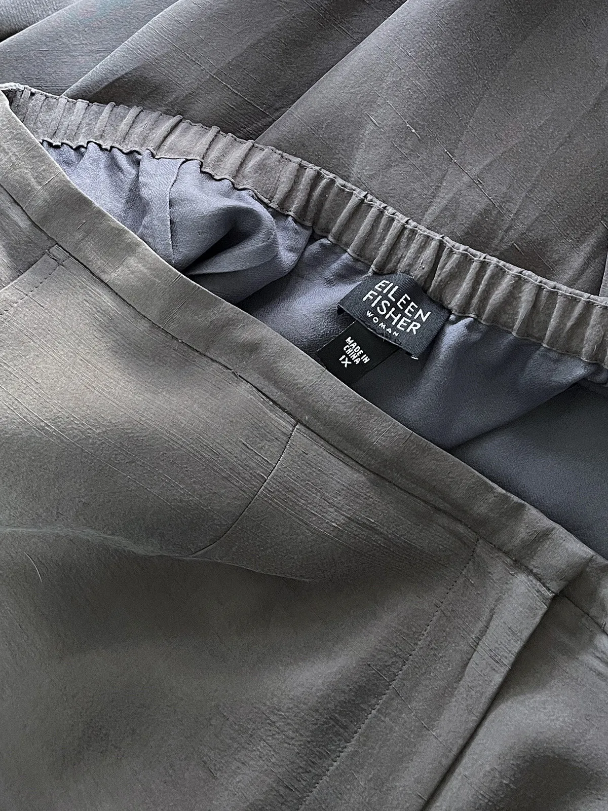 Eileen Fisher Size 1X (18) Taupe/Gray Pants Jacket Suit Set