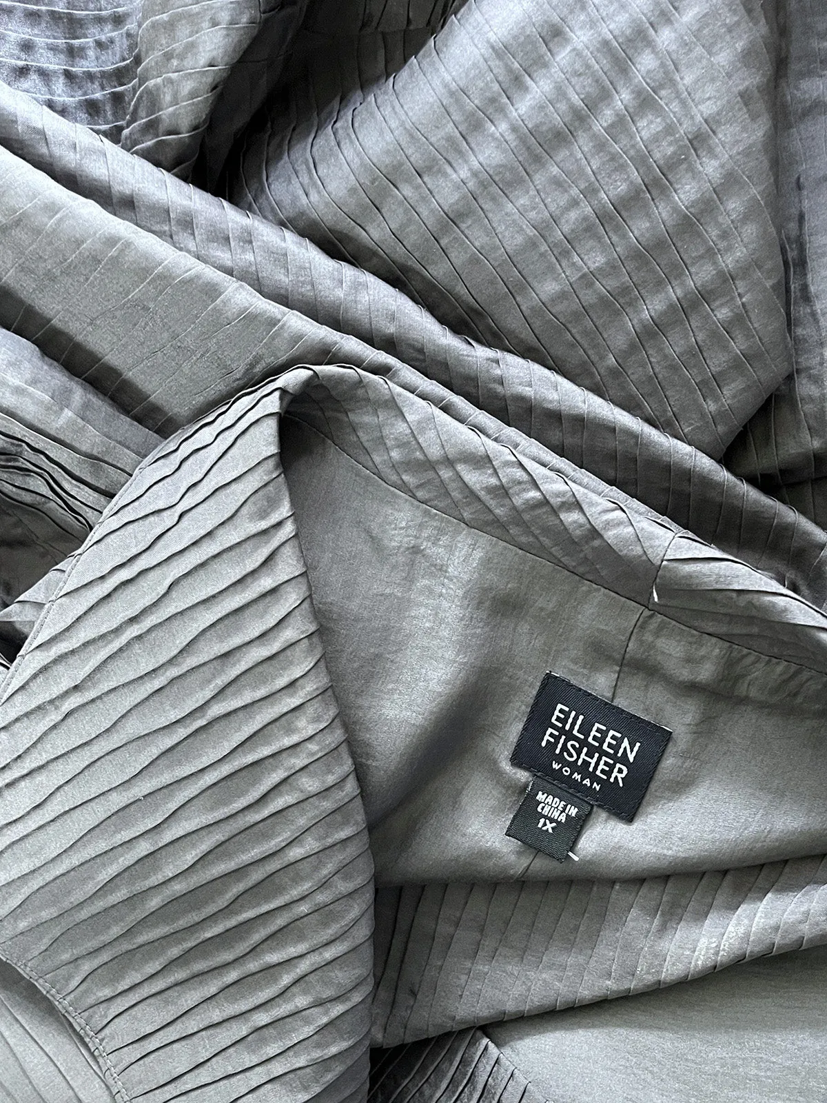 Eileen Fisher Size 1X (18) Taupe/Gray Pants Jacket Suit Set
