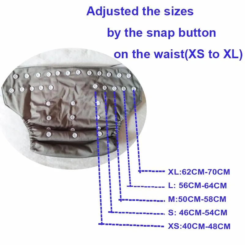Elderly Incontinence Reusable Adjustable Waterproof Adult Diaper Pants