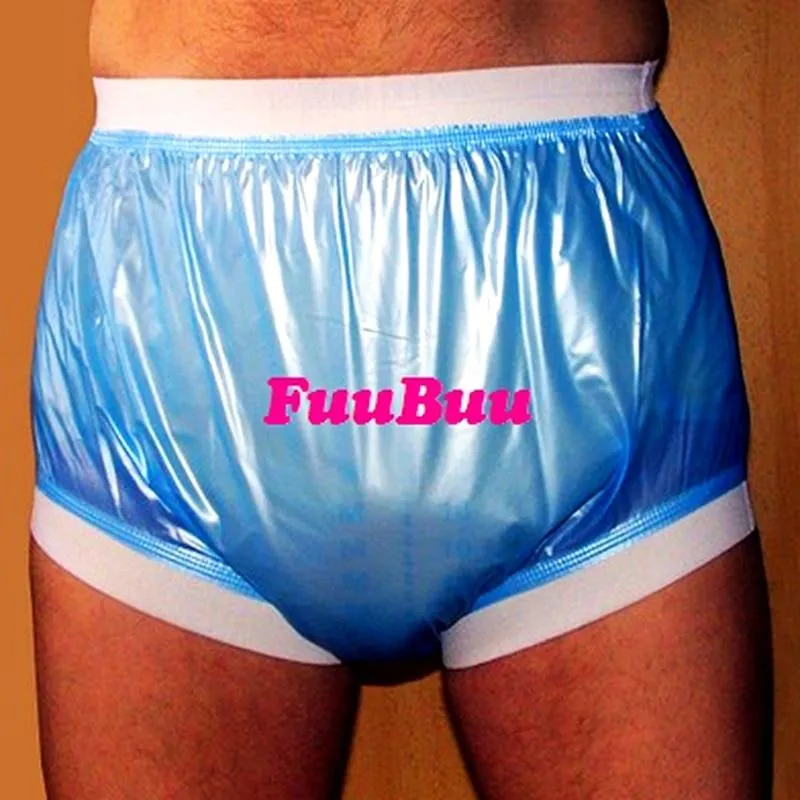 Elderly Incontinence Reusable Waterproof Elastic Adult Diapers (Blue)