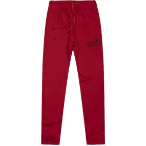 Embroidered Treelogo Jogger Sweatpants RED-BLK