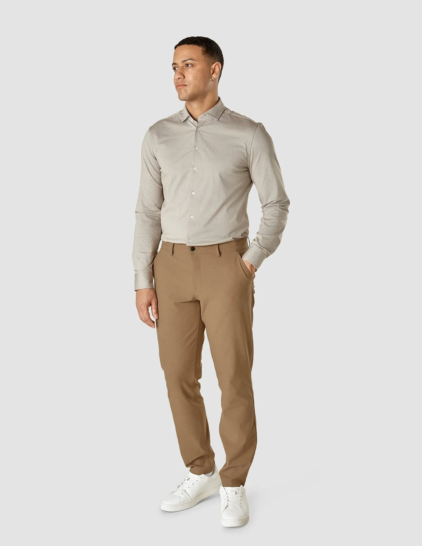 Essential Pants Regular Sand Melange