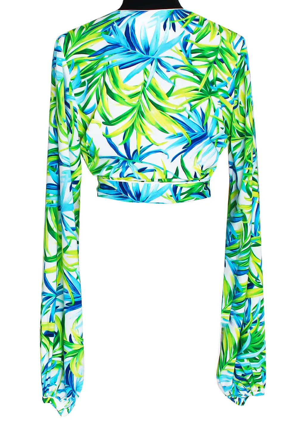 Euphoria - Paradise Palm Cropped Blouse (Off-White)