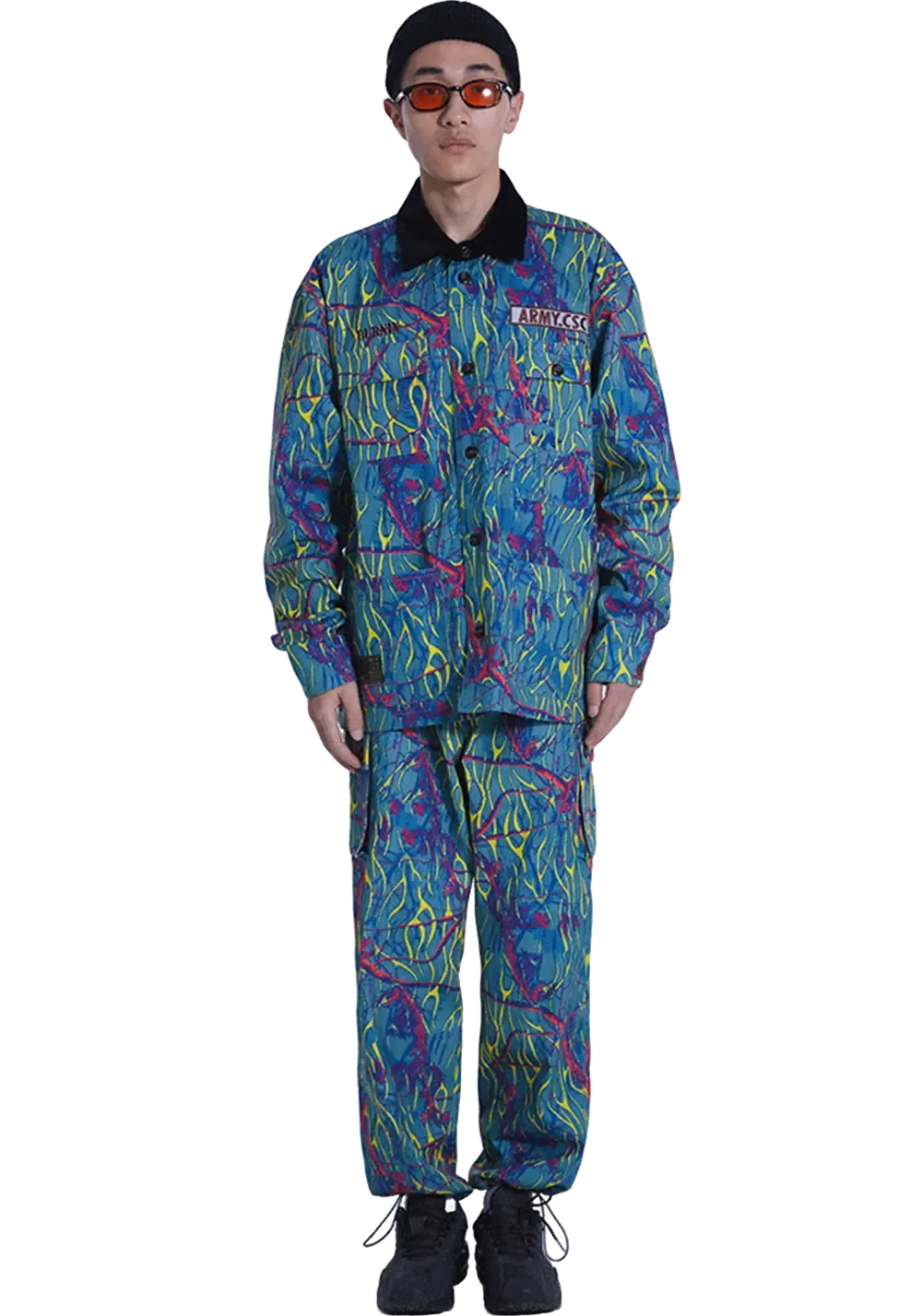 Fire Pattern Camouflage Combat Pants