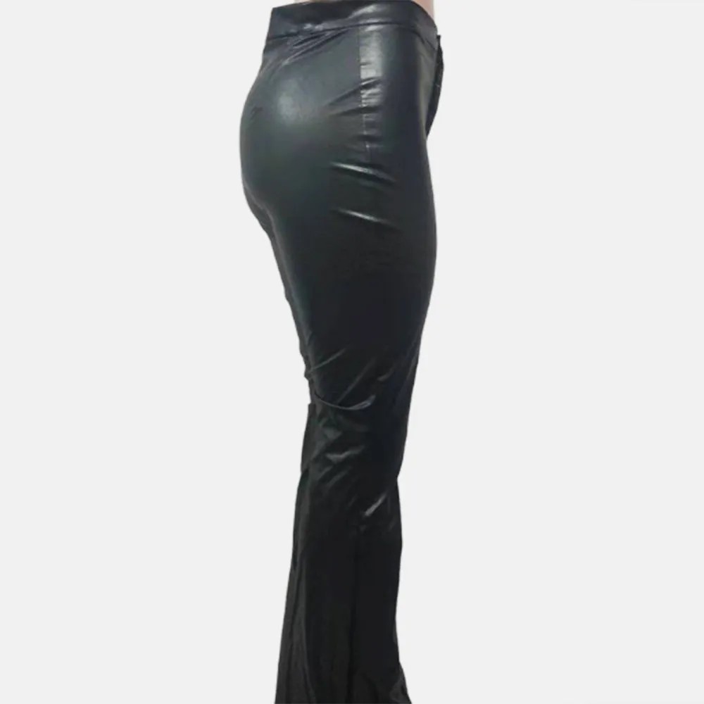 Flare Skinny Faux Leather Pants