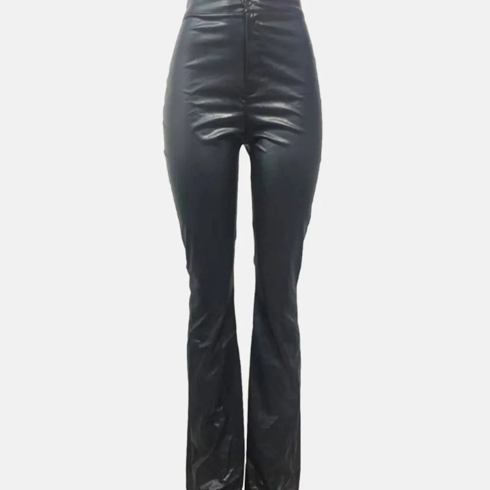 Flare Skinny Faux Leather Pants