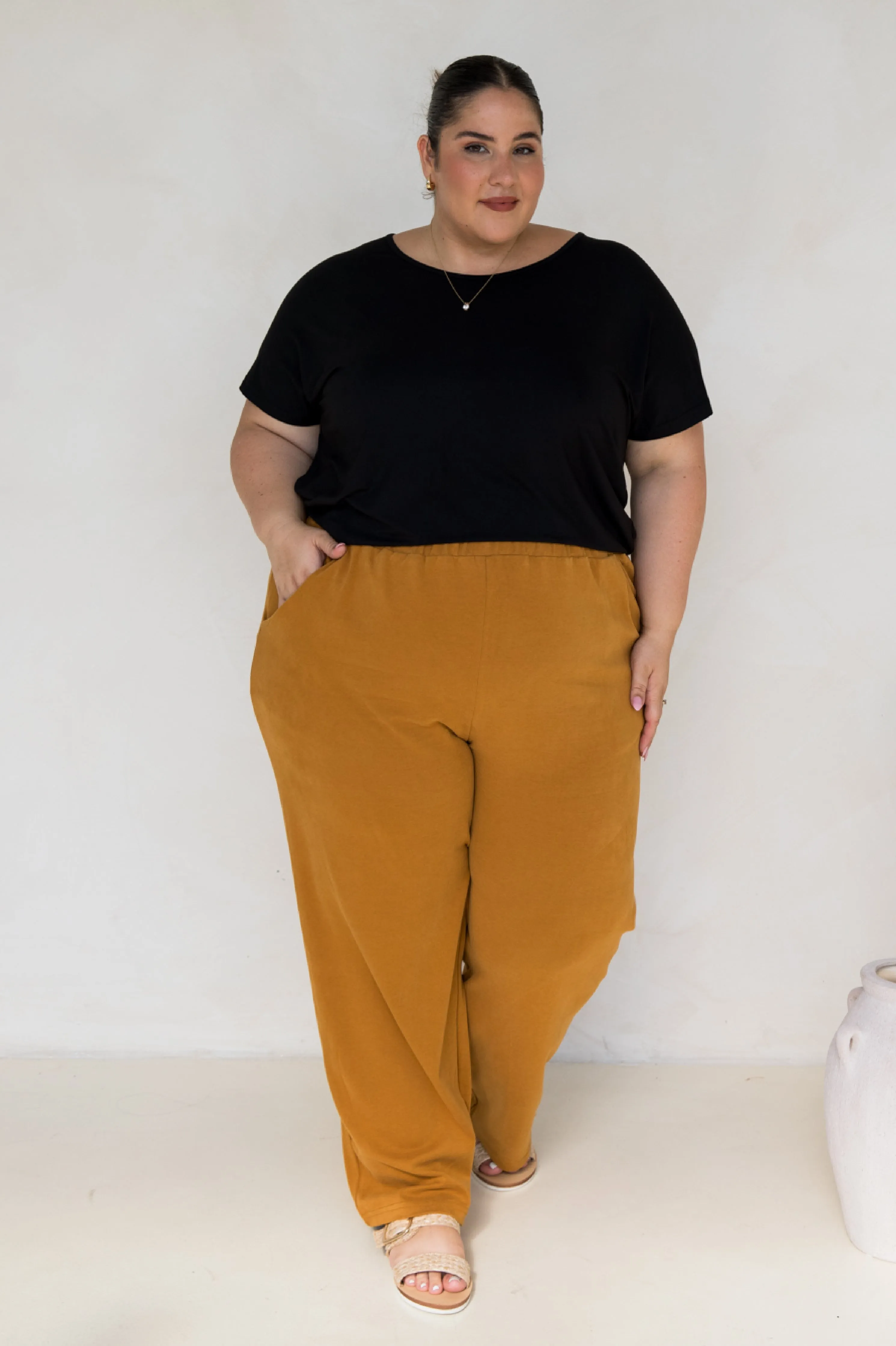 Frankie Lounge Pant in Toffee