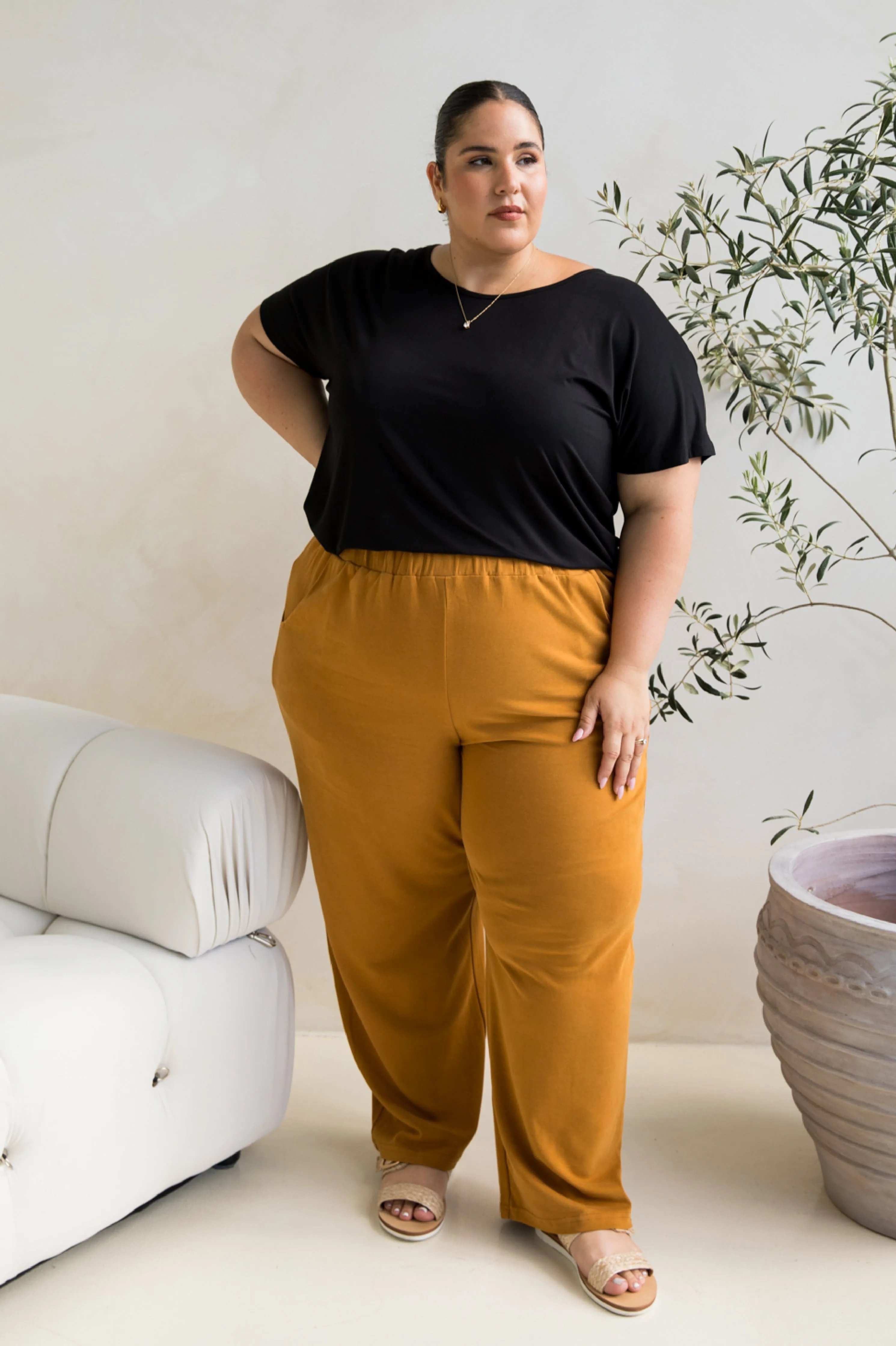 Frankie Lounge Pant in Toffee