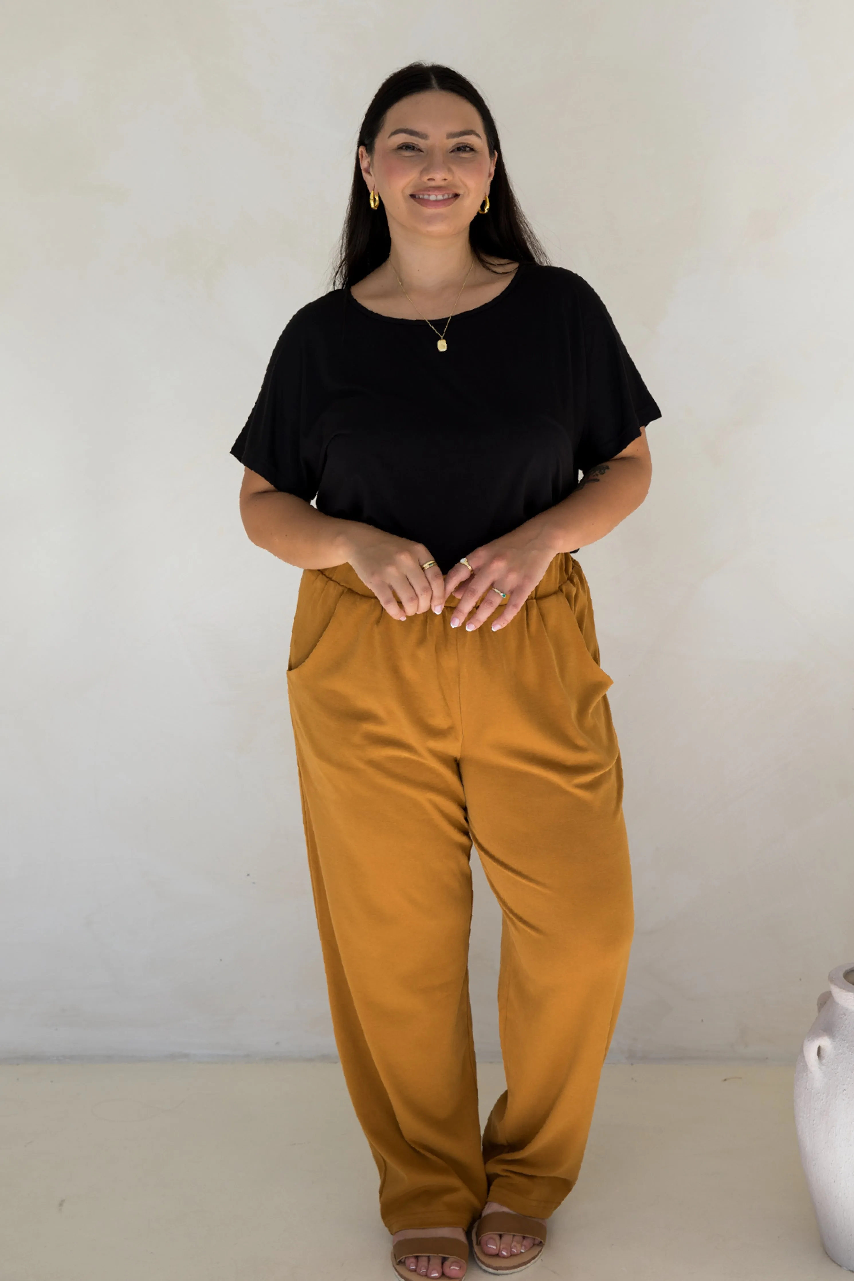Frankie Lounge Pant in Toffee