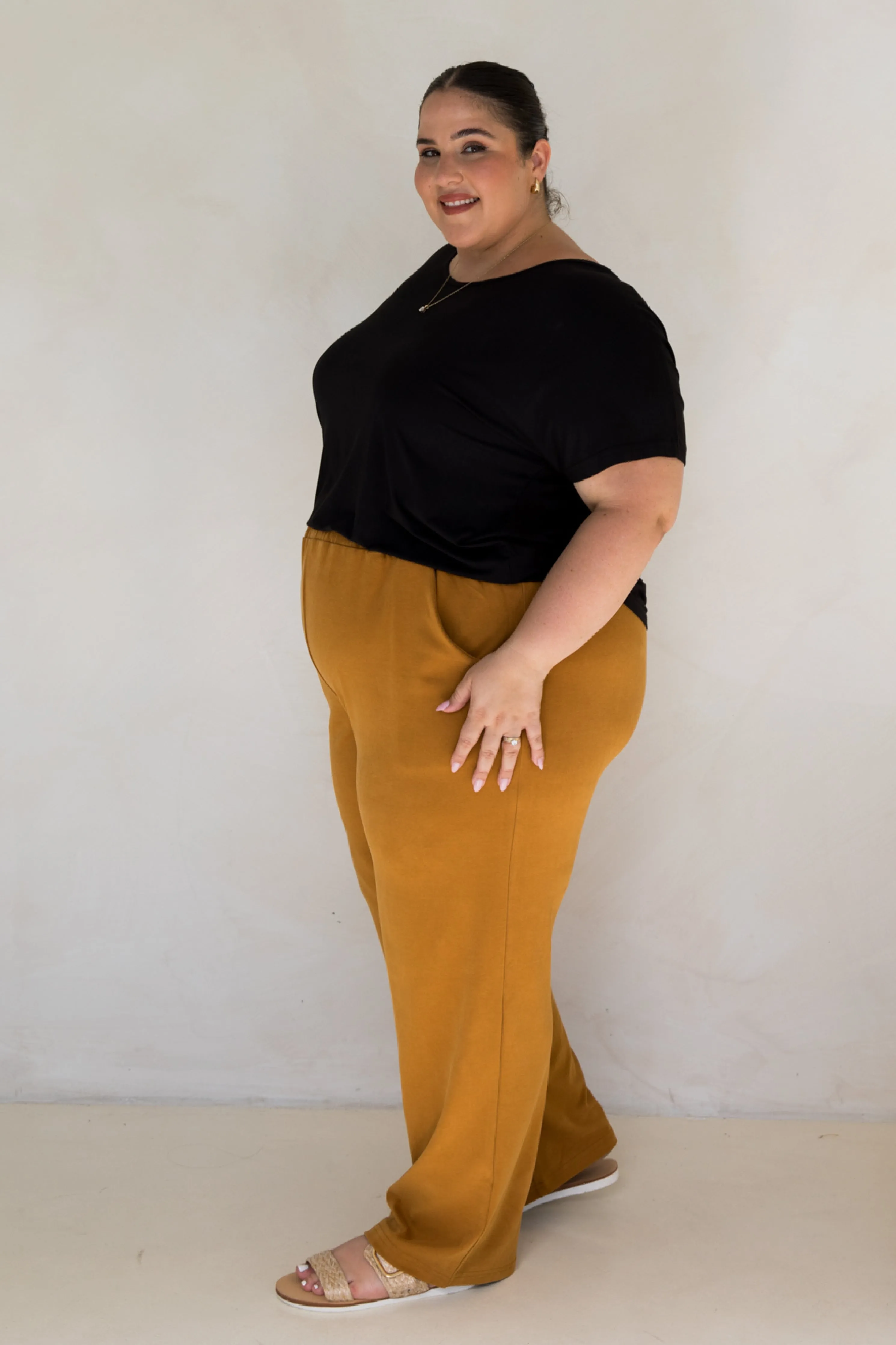 Frankie Lounge Pant in Toffee