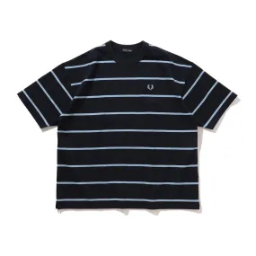 FRED PERRY × BEAMS Border Oversize Pique T-shirts Navy